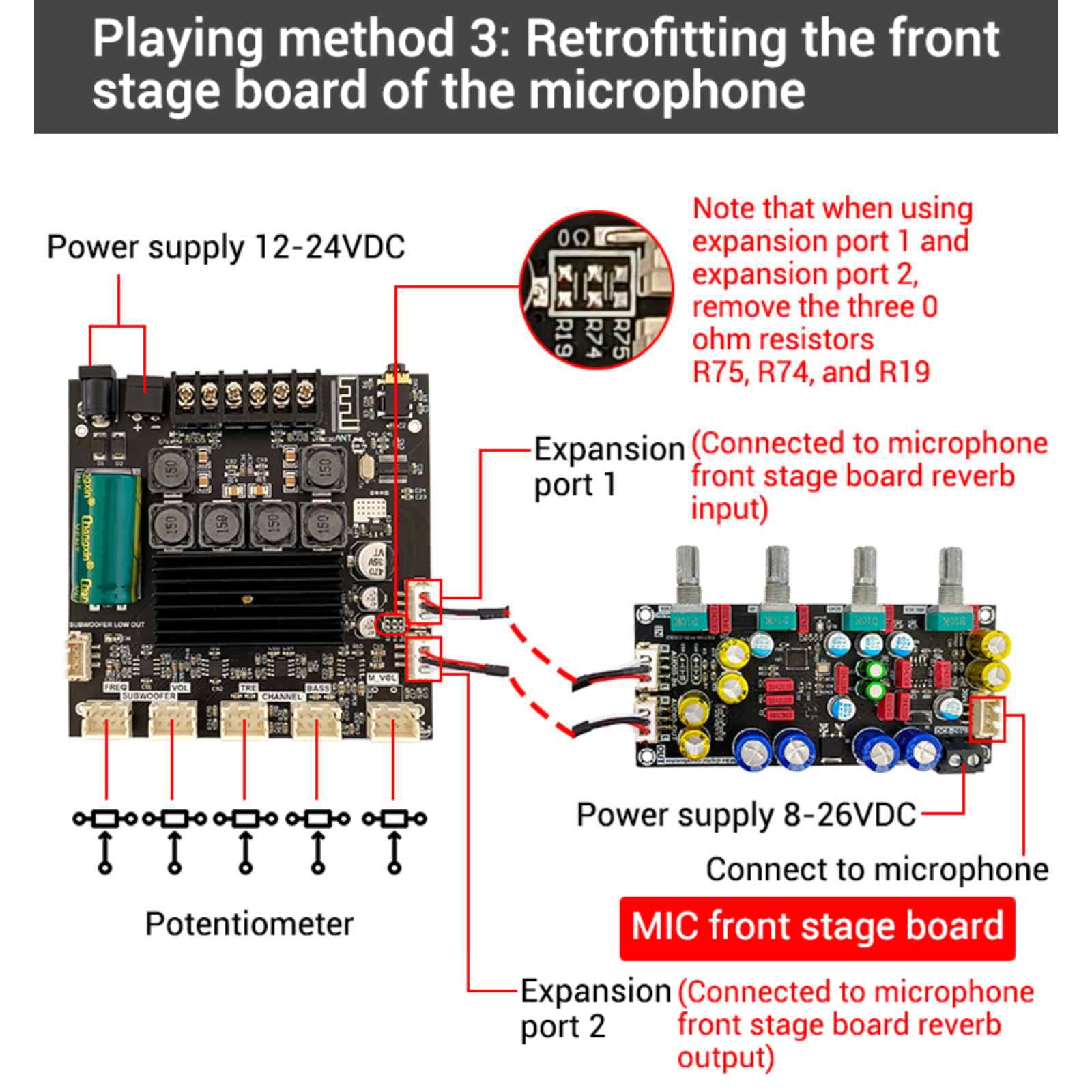ZK-TB21F Amplifier Board Module for Enhanced Audio Versatility Subwoofer & Mic Preamp for Rich, Diverse Experiences