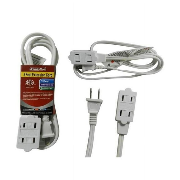 Familymaid 32730 5 ft. Sliding Cover Extension Cord, Red - Pack of 144