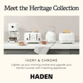 thumbnail image 6 of Haden Heritage 4 Slice Wide Slot Toaster & Coffee Maker, Ivory & Chrome, 6 of 10