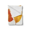 thumbnail image 2 of Fall Soft Flannel Fleece Blanket, Realistic Illustration of Dried Seasonal Foliage with Raindrops on a Vein Background, Cozy Plush for Indoor and Outdoor Use, 50" x 60", Multicolor, by Ambesonne, 2 of 5
