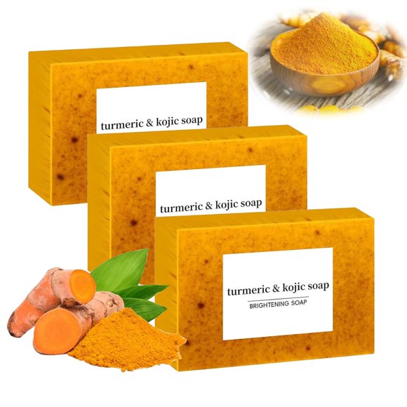 EIMELI Lemon Turmeric Kojic Acid Soap Turmeric Soap Bar for Face and Body Honey Glow Lemon Turmeric Soap for Face and Body Natural Turmeric Handmade Soap for All Skin Types Clearance