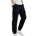 thumbnail image 5 of uublik Boys Girls Pants Size 4T-13 Kids Cargo Pants Elastic Waist Lightweight Outdoor Jogger Pants Black, 5 of 6