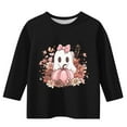 thumbnail image 3 of Riecok Unisex Shirts for Toddlers Long Sleeve Halloween Round Neck Ghost Printed 3/4 Sleeve Tees Shirts for Boys Girls Black 9-10Years, 3 of 4