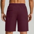 thumbnail image 4 of Men's 9 Inch Casual Shorts Drawstring Waist Lightweight Quick Dry Summer Beach Board Shorts with Pockets, 4 of 7
