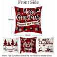 thumbnail image 2 of Christmas Decorations, Christmas Decor Christmas Pillow Covers 18x18 Set of 4 Red Black Buffalo Check Plaid Christmas Decorations Clearance Indoor Out, 2 of 4