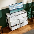 thumbnail image 3 of CONCETTA 6-Drawer Dresser, Fabric Storage Tower Organizer for Bedroom, Living Room, White, 3 of 6