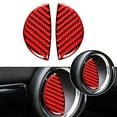 thumbnail image 3 of 2Pcs Red Carbon Fiber Interior Door Handle Cover For Mini for Cooper R55 R56, 3 of 7