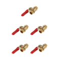 thumbnail image 3 of ZheElen Robinet à Boisseau Sphérique en Laiton Fileté Polyvalent pour Utilisations Multiples MM 12mm Rouge 5Set, 3 of 6