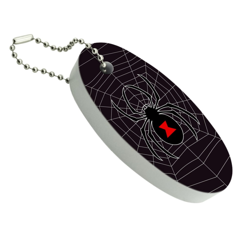 graphics and more - black widow spider on web floating