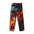 thumbnail image 3 of Vsdgher 60s Western Skull Cowboy Print Mens Pajama Pants Sleep & Lounge Pants, PJ Bottoms With elastic waistb and Pockets, 3 of 5