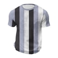 thumbnail image 6 of Men's Color Block Waffle Short Sleeve T-Shirts Slim Elastic Stripes Print Pullover Gym Athletic Workout Tees, 6 of 6