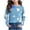 Blue, variant on Girls Graphic Hoodies Long Sleeve Crew Neck Casual Soft All-match Spring Clothes 2025 Warm Sports Shirt Trendy Outfits Sweatshirt Older Children Pullover Pink 11 T
