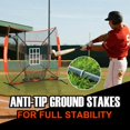 thumbnail image 4 of Red de Práctica de Béisbol y Softbol BaseGoal 6'×6', Resistente con Marco en Forma de Arco y Zona de Strike Adicional, 4 of 8