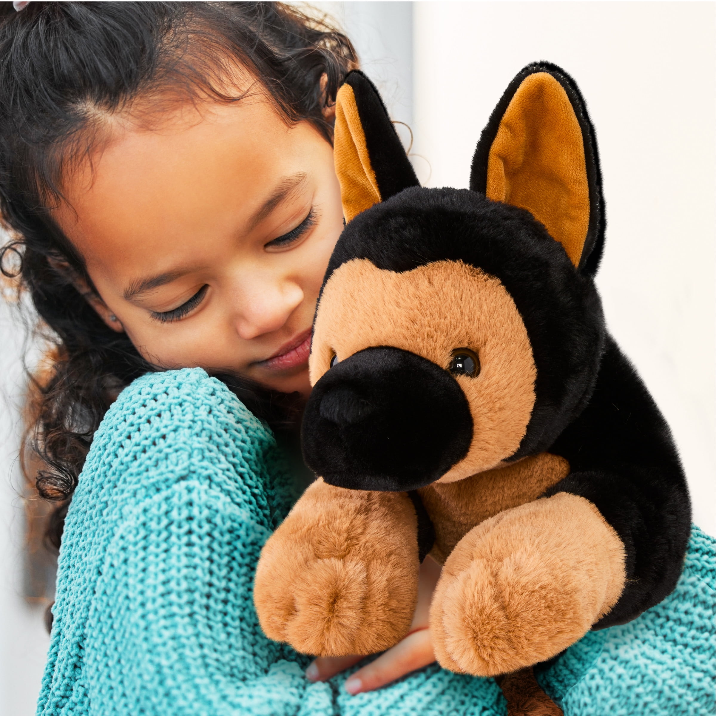 Hugs and Cuddles 18 Inch 2.5lbs Weighted  Plush German Shepherd for Ages 3+