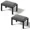 2 Ottomans, variant on Slsy Aluminum Patio Ottoman Set, 2 Pack Outdoor Footrest Stool with Thickened Cushions, Metal Stool for Porch Balcony Deck Yard Poolside