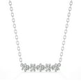 thumbnail image 3 of DIAMOND CLUB 0.5 Carat Lab Grown Diamond 5 Stone Diamond Bar Necklace in 14K White Gold – Elegant Jewelry for Women Suitable for All Seasons, 3 of 7