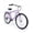 Purple, variant on Beach Cruiser Bike for Women and Men, 26 Inch 7-Speed Commuter City Bicycle, High-Tensile Steel Frame & Lightweight Alloy Wheels with Rear Rack, Classic City Cruiser, Orange