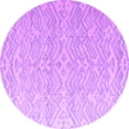 thumbnail image 1 of Ahgly Company Indoor Round Abstract Purple Modern Area Rugs, 6' Round, 1 of 4