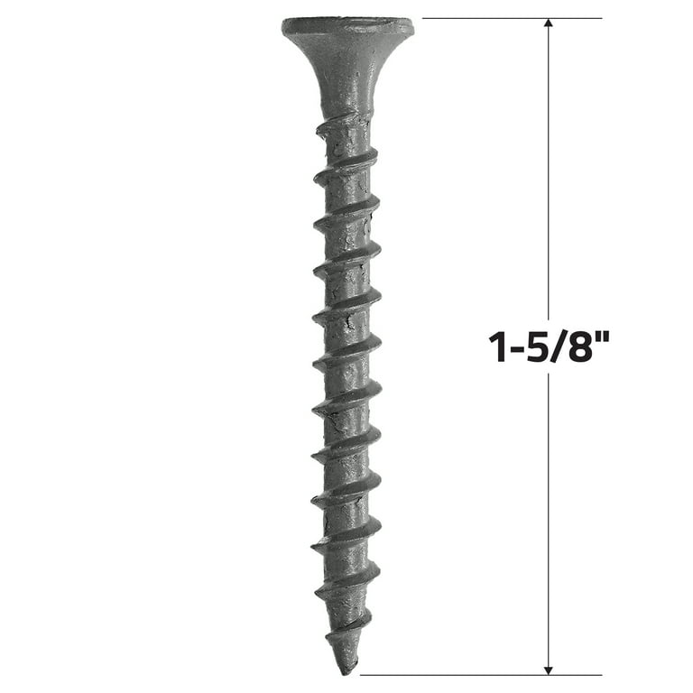 #6 x 1-1/4 in. Philips Bugle-Head Coarse Thread Sharp Point Polymer Coated Exterior Screw (1 lb./Pack) #6 x 1-1/4 in. Philips Bugle-Head Coarse Thread Sharp Point Polymer Coated Exterior Screw (1 lb./Pack)