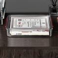 thumbnail image 2 of A4 Transparent Storage Box Portable Plastic Document Stationery Jewelry Storage Case School Home Office Supplies, 2 of 5