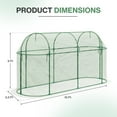 thumbnail image 3 of Aoodor 10'x3'x5' Crop Cage Plant Protection Netting Tent with Zippers for Vegetables Fruits and Plant, Suitable for Garden Yard and Lawn, 3 of 7