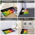 thumbnail image 6 of Non Slip Door Mat, Vibrant Color Splash Fast Drying Bath Tub Mats, Absorbent Bathroom Rugs Entrance Welcome Mat, Bath MatS for Tub, Floor, Home, Kitchen, Hotel,16x24in, 6 of 6