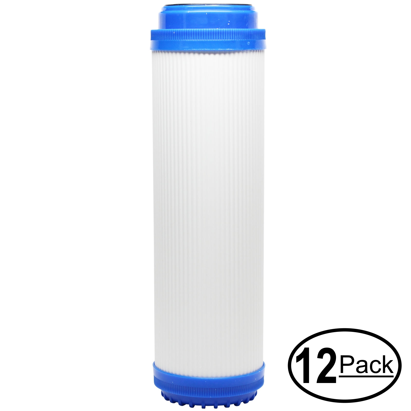 12-Pack Replacement for Watts CT-1 Granular Activated Carbon Filter - Universal 10-inch Cartridge for WATTS PREMIER 500515 CT-1 DRINKING WATER SYSTEM - Denali Pure Brand - image 1 of 4