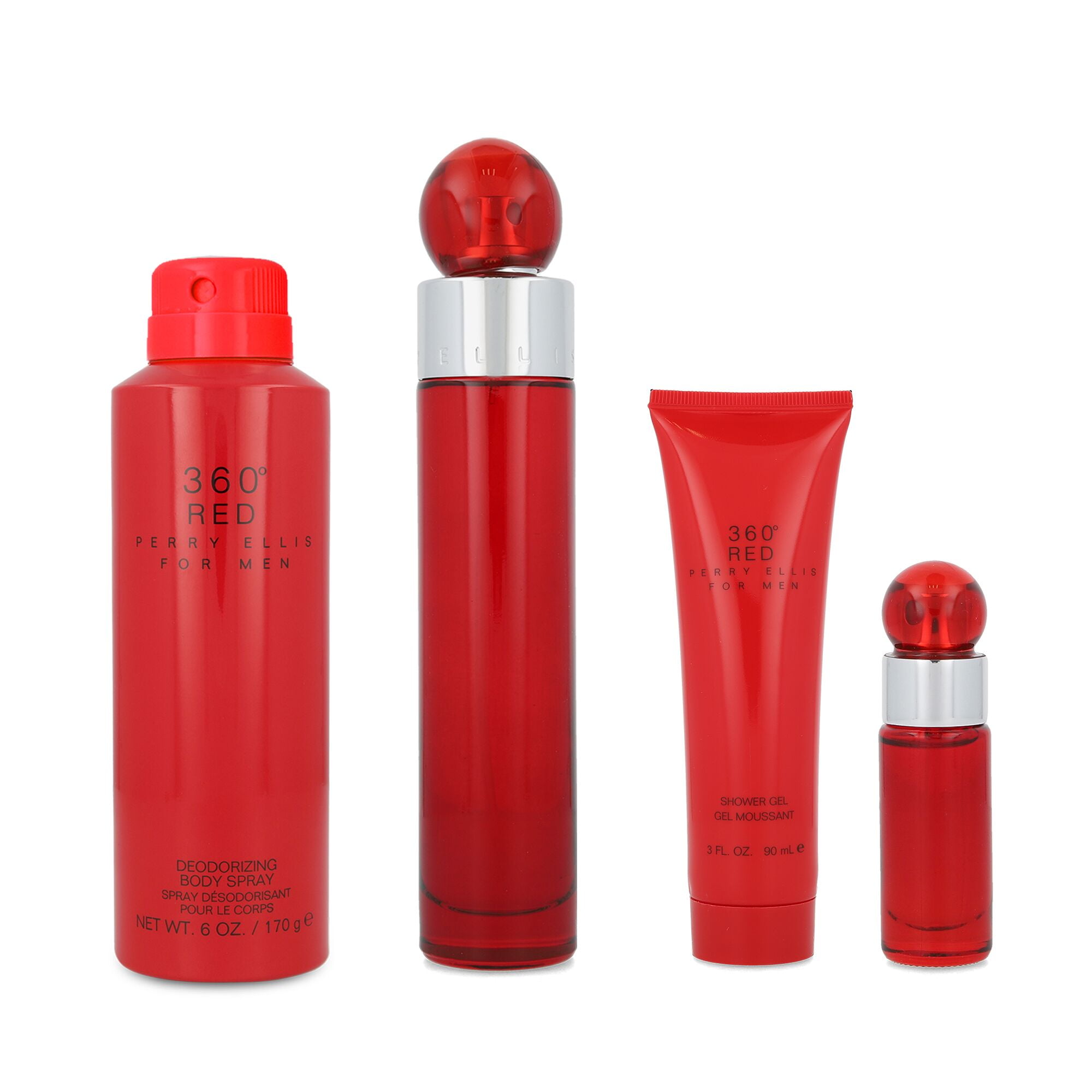 Set 360 Red 4Pzs Perry Ellis 360 Red ESTUCHE 4pzs hombre Bodega Aurrera en linea