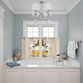thumbnail image 3 of 2 Panels Kitchen Tier Curtains 39 Inch Length, Bees Gnomes Grommets Window Treatment Curtain, Spring Floral Daisy Farmhouse Rustic Thermal Curtains Drapes for Living Room/Bathroom, 3 of 9