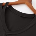 thumbnail image 6 of Women's Loose Fit V Neck Short Sleeve Comfy Regular Tank Tops Summer Casual Soft Lightweight T-Shirt Tee | CSEONE,Black L, 6 of 7