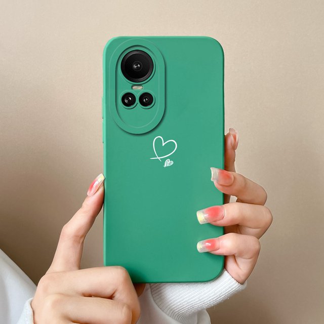 Cases For Oppo Reno 10 Pro 5G Heart Butterfly Full Protection Soft Liquid Silicone Black Phone Cover For Oppo Reno10Pro Funda TYG3 OPPO Reno 10