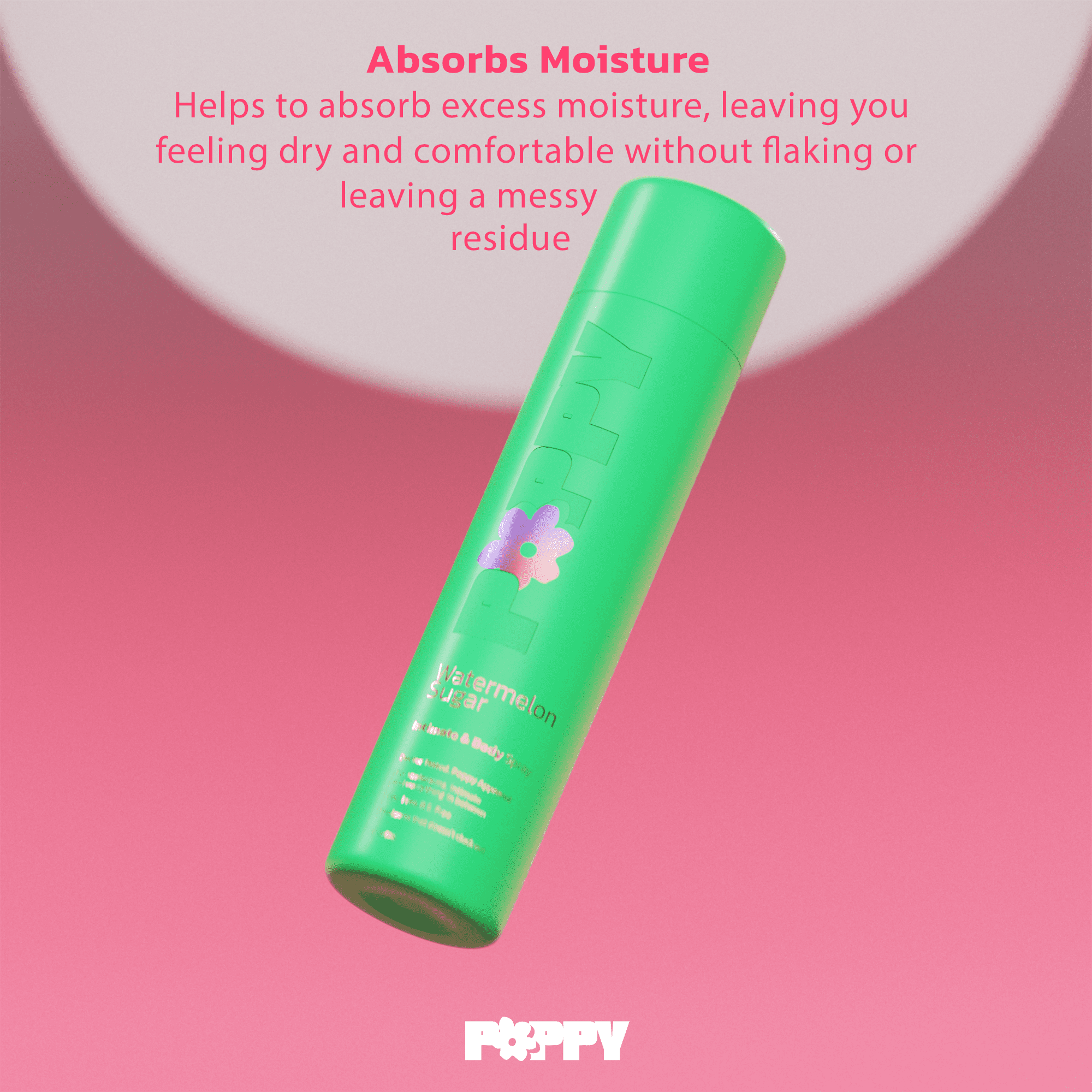 Poppy Feminine Spray, Intimate Spray and Body Deodorant for Women, pH-Balanced, Watermelon Sugar Scent, 2 fl oz