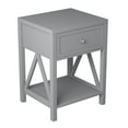 thumbnail image 4 of Safdie & Co. Table de Chevet, Table d'appoint avec Etagere de Rangement. Table de nuit Gris avec Tiroir., 4 of 7