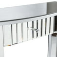 thumbnail image 3 of Glam Mirror Console Table Half Moon Sofa Table Entryway Table with 1-Drawer for Living Room Furniture, 3 of 9