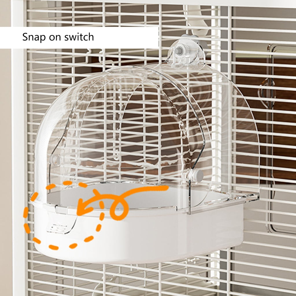 Tizuqe Parakeets Bathing Bowl Lovebird Bath House Bird Shower Cage Accessory