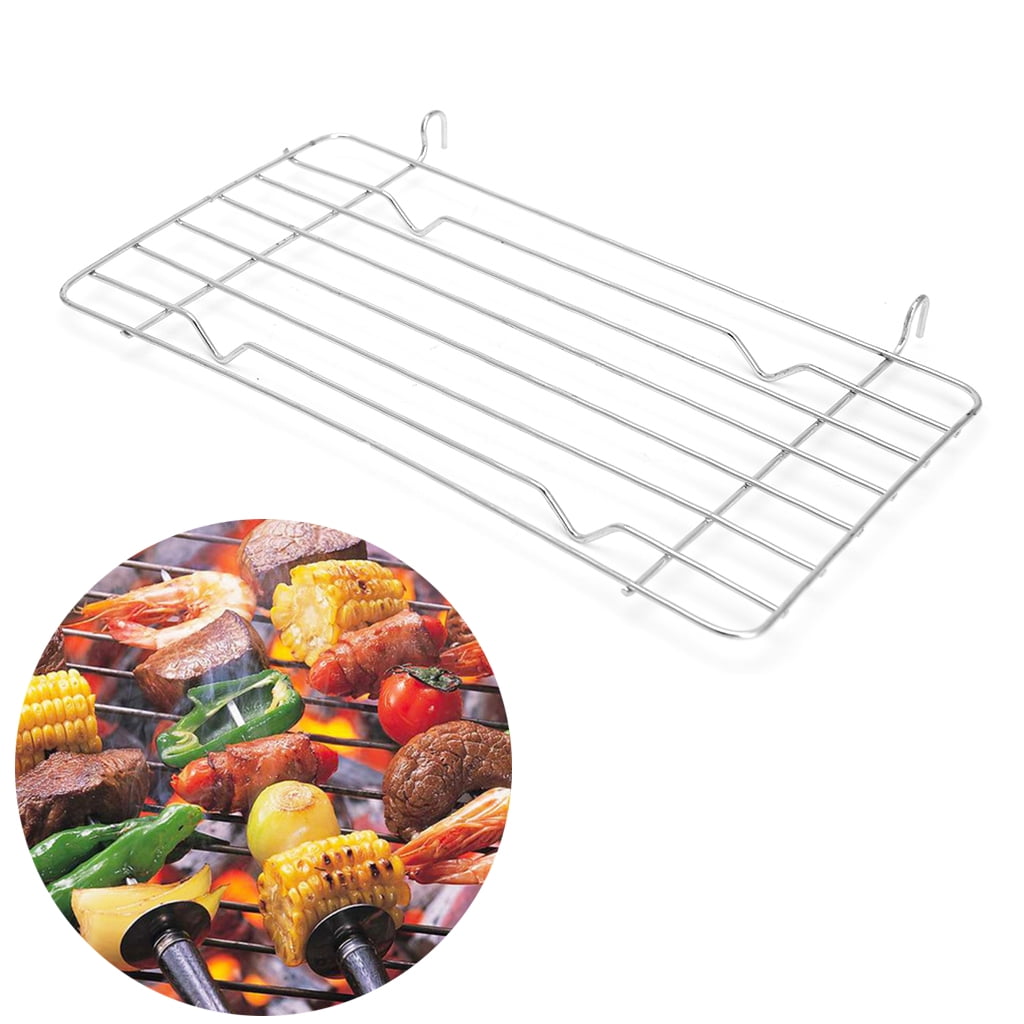 26×13cm  Charcoal Barbecue Grill Grid Replace Steaming BBQ Metal Wire Mesh Rack 