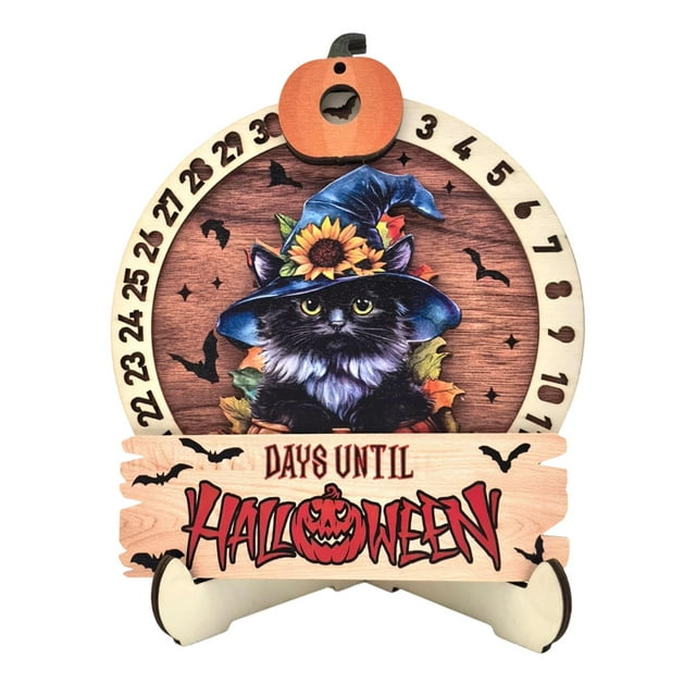Calendario de Halloween,Calendario de Adviento de Halloween Pintura Artística Creativa,Decoración de Halloween para interiores y exteriores,Adorno dormitorio casa fiesta artesanía de