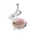 thumbnail image 1 of Beads Rabbit Animal Necklaces & Pendants Chakra Reiki Pink Purple Crystal, 1 of 6