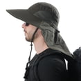 thumbnail image 3 of Joernso Fisherman Hat Waterproof Breathable with Fasten Strap Summer Sun Men Women Boonie Neck Flap Hat for Outdoor, 3 of 8