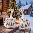 thumbnail image 4 of 23 Inch 2026 New Christmas Porch Goose Costume Set with Hat, Holiday Outfit for Yard and Porch Decoration, Festive Christmas Tree Design for Big White Goose Statue, 4 of 5