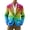 02-Multicolour, variant on Mardi Gras Blazer for Men Button Notched Lapel Suit Jacket Casual Rave Jackets Sports Coats Slim Fit Plus Size Blazer 02-Multicolour XXXL
