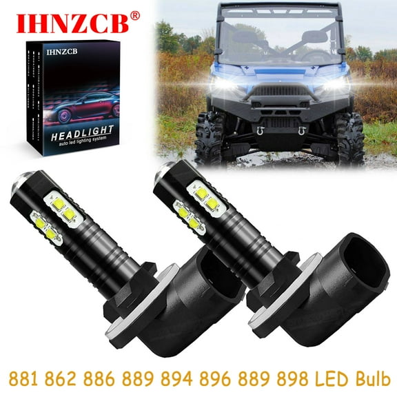 IHNZCB for Atv Polaris Ranger Xp 500 700 800 900 1000 2008-2018 100w Led Headlights Bulb,881 862 886 889 894 896 889 898,Y09