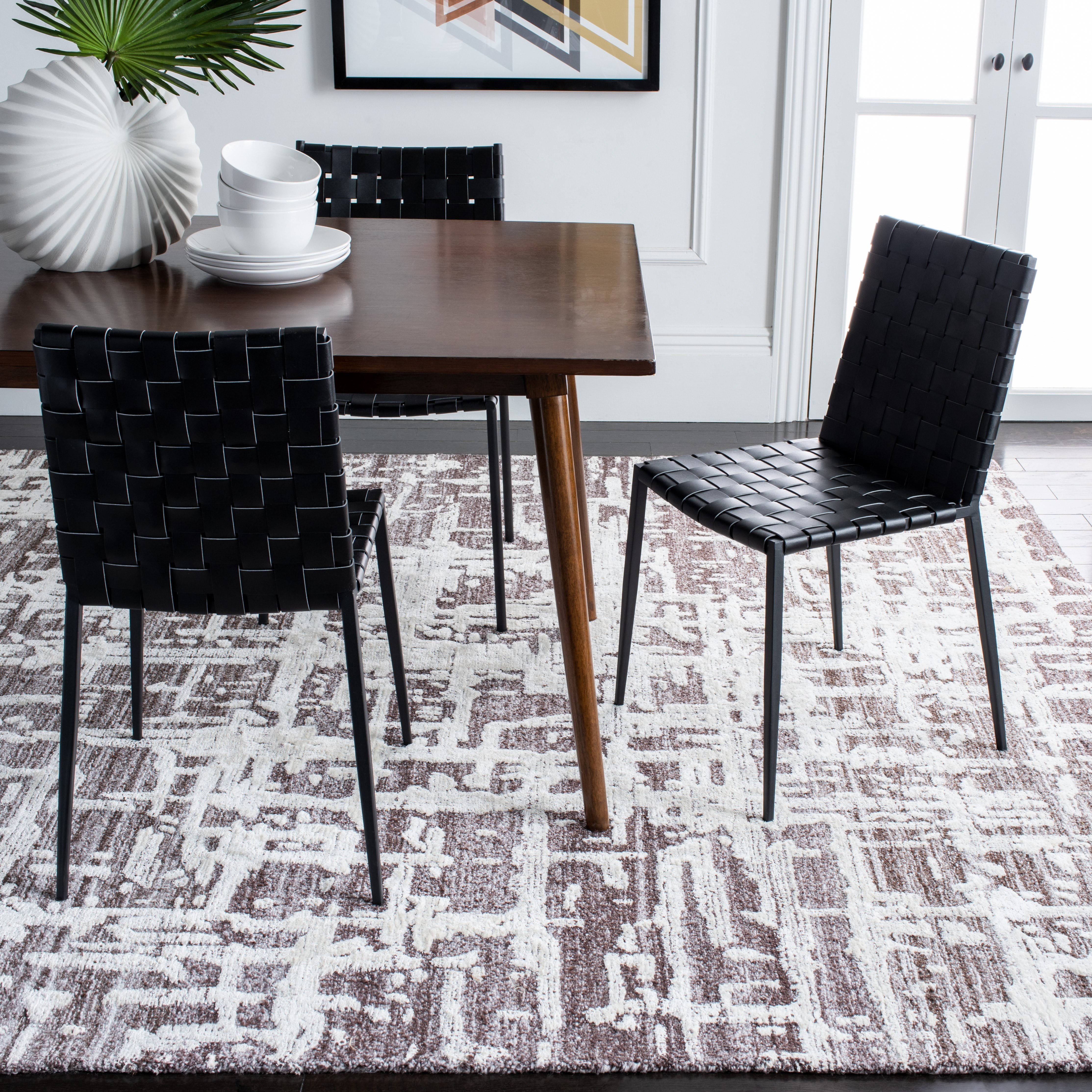 SAFAVIEH Soho Bianca Abstract Area Rug, Brown/Ivory, 8' x 10'