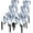 Blue/White, variant on Printed Dining Room Chair Covers Set of 4, Stretch Kitchen Chair Covers Washable Parsons Chair Slipcover Removable Dining Chair Protectors for Hotel,Ceremony(Sunflower)