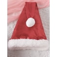 thumbnail image 4 of Wassery Kids Girls Christmas Dress Christmas Cosplay Party Clothes Ruched Fluff Trim Tulle Tutu Mini Dress with Santa Hat Christmas Costume 6M-5T, 4 of 9