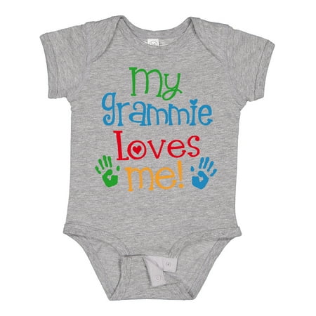 

Inktastic My Grammie Loves Me Gift Baby Boy or Baby Girl Bodysuit