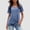 Light Blue, variant on Round Neck Short Sleeve Casual T Shirt For Women With Knot Detail Solid Color Relaxed Fit Top And Shirts Women Women Undershirt Womens Stretch T Shirt Women Short Sleeve Shirts Casual T Shirt for