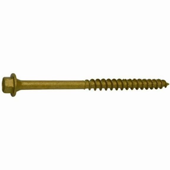 Midwest Fastener 51971 0.25 x 4 Hex Timber Tan Screw - 50 Piece