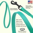 thumbnail image 4 of Dogline Biothane Waterproof Dog Leash Strong Coated Nylon Webbing with Black Hardware Odor-Proof Easy to Clean High Performance for Small or Large Dogs Made in USA 4 or 6 ft Lead, Teal, 4 of 4