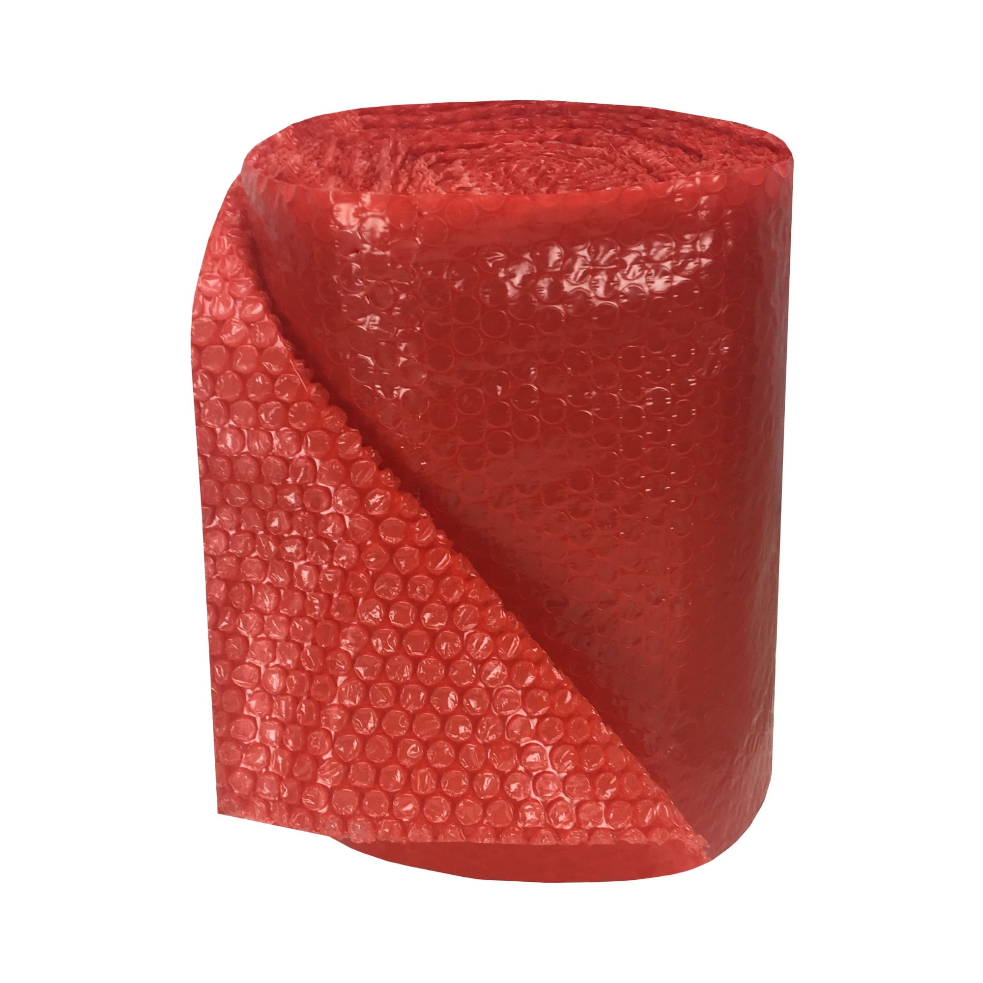 UOFFICE Small Bubble Red Wrap 60' x 12" Wide perforated every 12